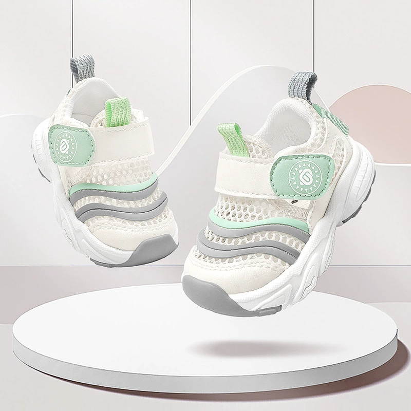 2023 Новая летняя обувь для малышей для мальчиков и девочек, нескользящая детская обувь с мягкой подошвой, сетчатые дышащие сандалии