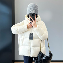 江南泡芙系列~三星95白鸭绒高货品质显瘦中长款连帽羽绒服 504487