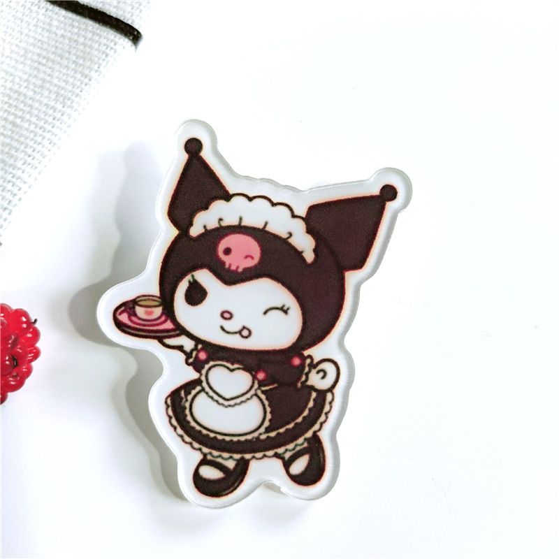 Acrylic Brooch ins Trendy Cartoon Kulomi Pin Cute Badge Children's Hairpin Rubber Band Phone Case Patch