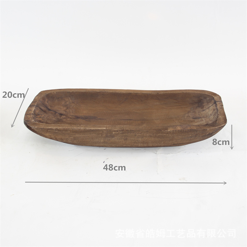Ventas de fábrica Comercio exterior ventas nacionales hecho a mano antigua bandeja de madera plato de fruta decoración creativa B & B Hotel decoraciones