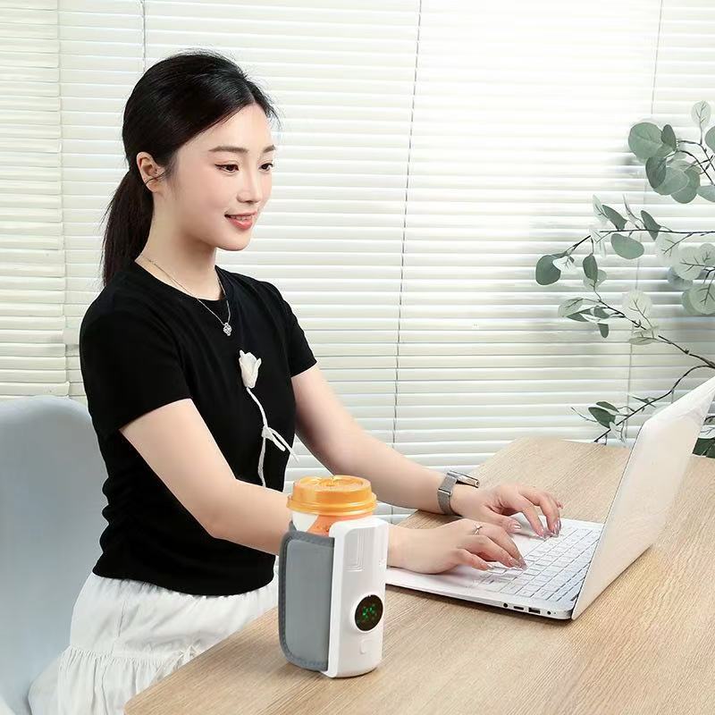 Nuevo transfronterizo USB sin agua bolsa de calentamiento de carga portátil de temperatura constante calentador de leche de leche con protector térmico de botella de leche universal