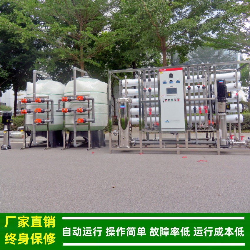 饮料用纯水设备_10t双级反渗透二级RO水处理净水绿健供应纯净水