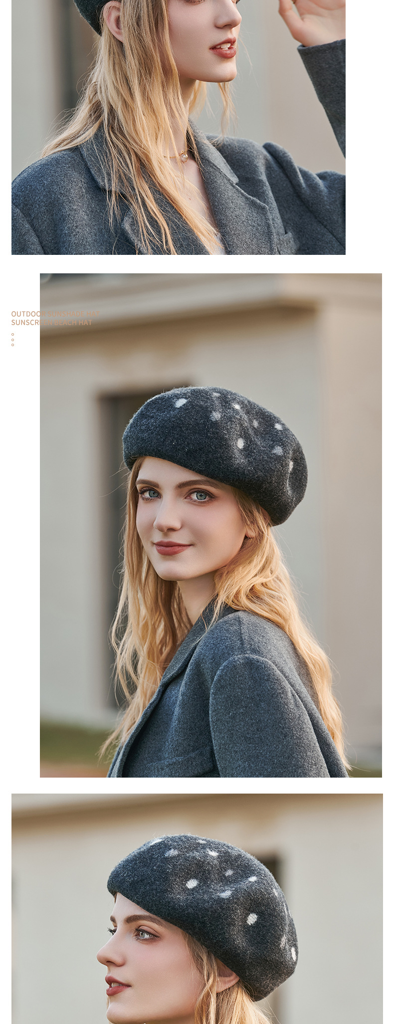 Women's Cute Polka Dots Beret Hat display picture 1