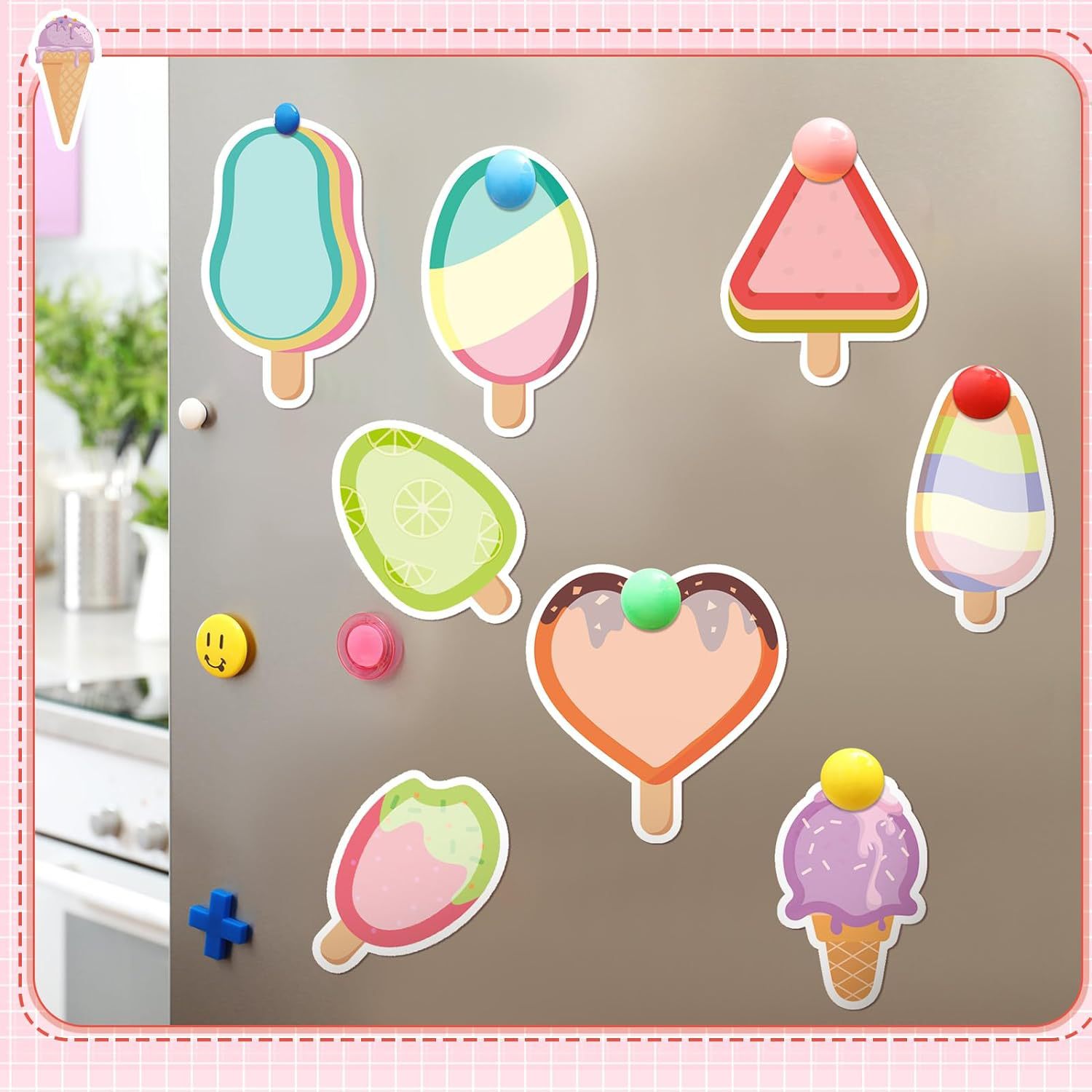 11g Weight Sticky Note Stationery Type 1 Piece, 1 Set Quantity Class, Learning, School Occasion Paper Material Ice Cream, Apple, Alarm clock, Frog Pattern Cute Style 1 Piece 1 Set Ice Cream Apple Alarm Clock Class Learning School Paper Cute Sticky Note 10