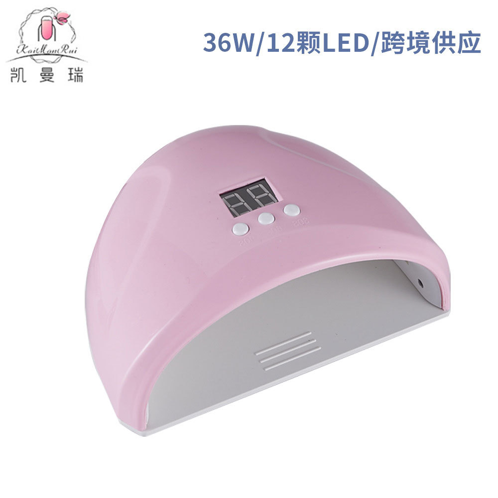 Lámpara de uñas para principiantes, lámpara de fototerapia para uñas, secador de gel para esmalte de uñas con temporizador de tres niveles, lámpara de curado de uñas para salón de uñas para ventas transfronterizas.