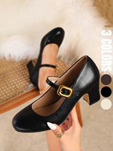 O 72945 Retro Mary Jane Duckbill Square Toe Heels ����������
