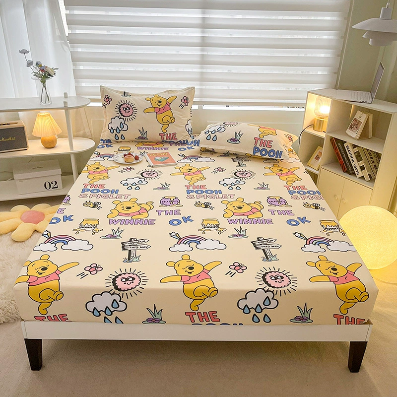 Cartoon genuine sheet, bedspread, mattress, protective case for elementary school students