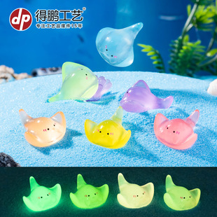 Luminous devil fish resin decoration micro landscape Fish Tank Aquarium marine animal landscape decoration Crafts accessories