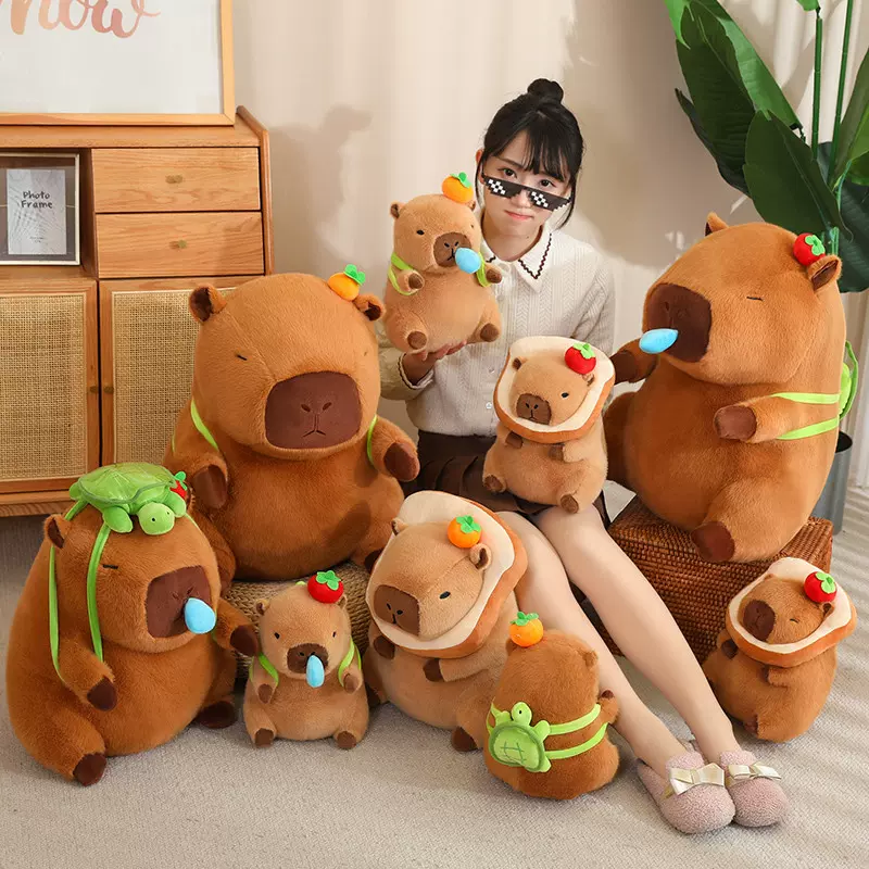 网红变身拉鼻涕卡皮巴拉玩偶可爱水豚毛绒玩具公仔儿童女生日礼物