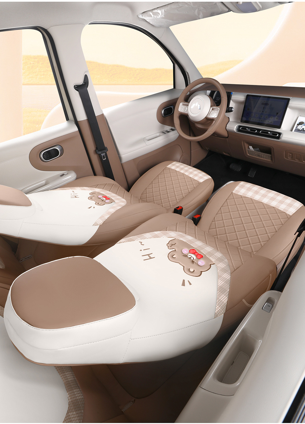 26 Models of Wuling Hongguang Miniev Car Seat Cushion Covers, Specialized for All Seasons, Hongguang Mini Fifth-Generation Four-Door Version Seat Covers