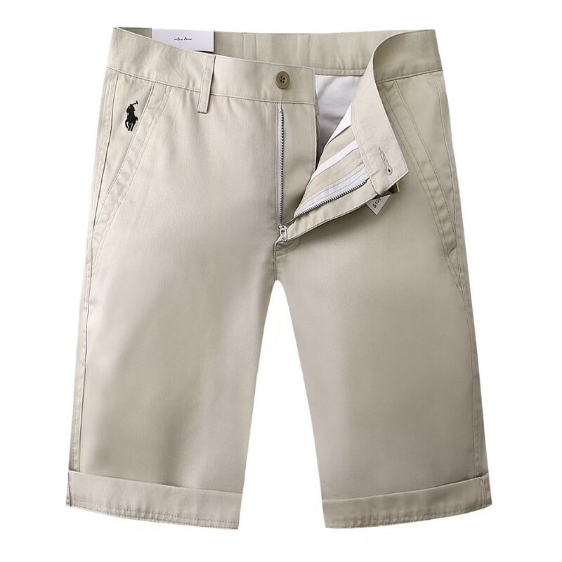 Classic Paul Internet Celebrity Style Men's Solid Color Casual Shorts, New Summer Youth Cotton Straight-Leg Knee-Length Shorts