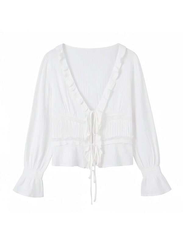 New Wholesale Solid Color 2026 Cross-Border Fashion Shirt for Women, European and American Style, Summer Layered Embroidered Sheer Fabric New Wholesale Solid Color 2026 Cross-Border Fashion Shirt for Women, European and American Style, Summer Layered Embroidered Sheer Fabric