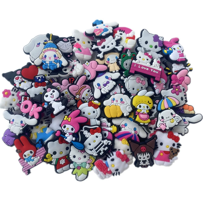 Обувь с отверстиями DIY аксессуары Sanrio обувь цветок Мелодия нефрит Корица собака куломи мягкая резина украшения аксессуары в наличии