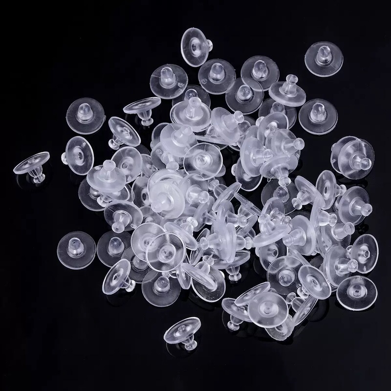 Transparent round silicone ear plugs wholesale anti-drop plastic disc ear plugs DIY earring accessories large ear plugs Transparent round silicone ear plugs wholesale anti-drop plastic disc ear plugs DIY earring accessories large ear plugs