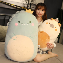 韩系卡通可爱动物恐龙抱枕兔子跨境毛绒玩具靠垫布娃娃礼物亚马逊