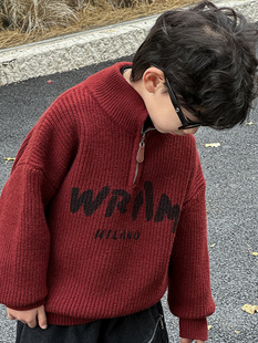 Warm winter sweater for boys, children's demi-season cardigan, Korean style, western style