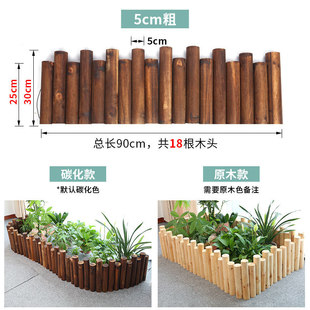 Wooden Pile Anti-Corrosion Wooden Fence Garden Fence Round Wood Outdoor Courtyard Fence Outdoor Guardrail Indoor Balcony Decoration Small