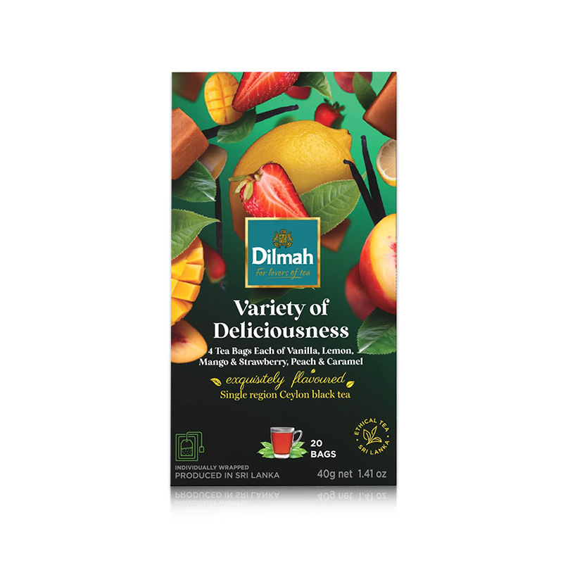 Dilmah Dilma Caramel Lemon Fruit Tea 5 Flavors Black Tea Combination 20 Pack Tea Bag
