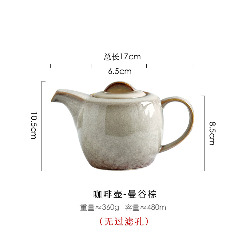 Cafetera semi-hecho a mano tetera hogar tetera cerámica Kung Fu juego de té tamaño capacidad manija sola olla logo