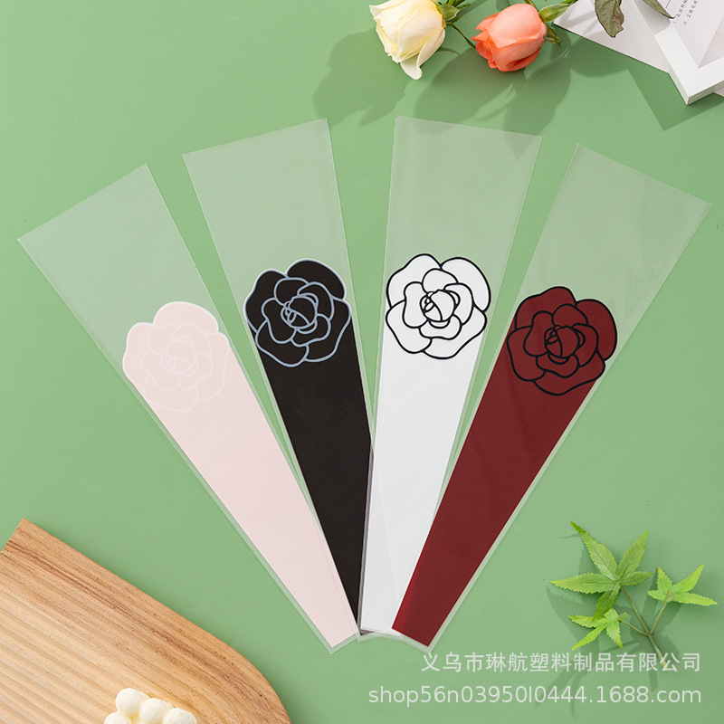 鲜花包装单支袋OPP梯形袋厂家直销玫瑰满天星花束袋花艺包装袋