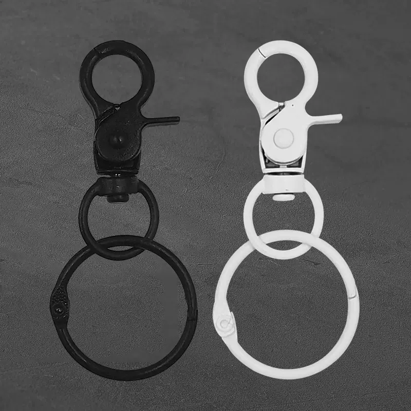 钥匙扣烤漆合金狗狗扣弹簧圈龙虾扣钳扣挂件DIY箱包服装挂饰配件