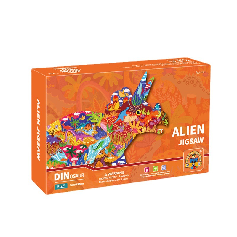 100 rompecabezas de papel avanzado educación temprana rompecabezas grande para niños diversión dinosaurio rompecabezas jardín de infantes al por mayor