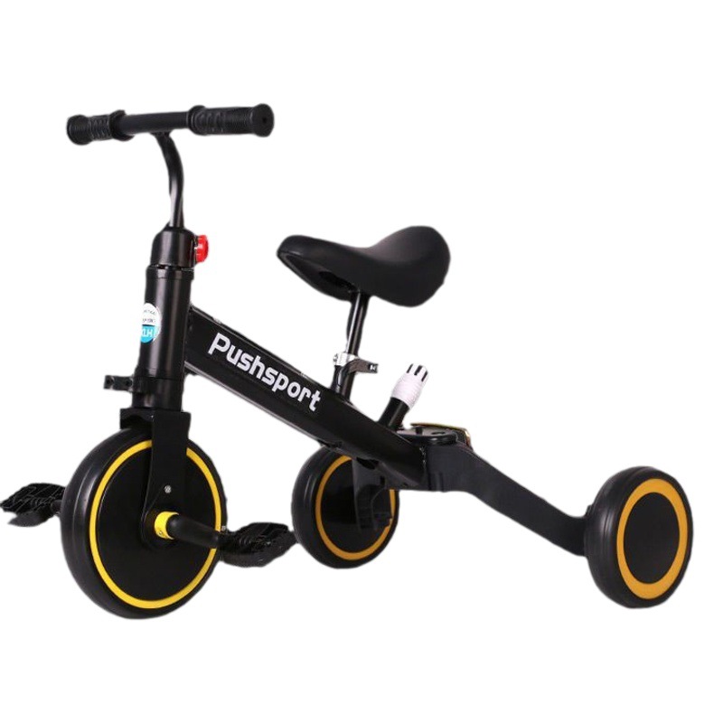 Coche de equilibrio plegable Triciclo multifuncional para niños con pedal anti-Flip coche bebé leche en polvo regalo Coche