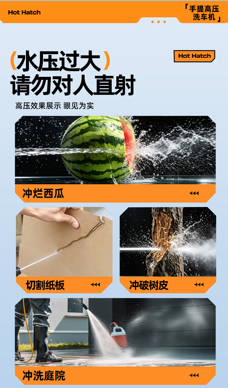 Car washing machine, household and commercial high-pressure washer, high-power car washing high-pressure water pump, small garden car washing machine