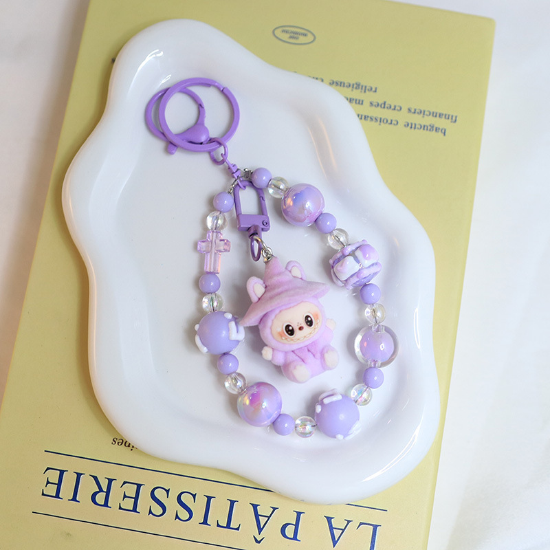 ネット赤クロスボーダー植毛魔法使いlabubuキーホルダー人形ストラップアニメ萌え粒バッグチェーンアクセサリー|undefined