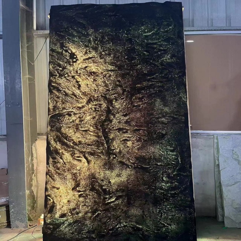 PU piedra translúcida roca volcánica material de piedra flexible ultrafina tablero de pared de roca de volumen de piedra pared de fondo de porcelana suave tablero translúcido de roca de Marte