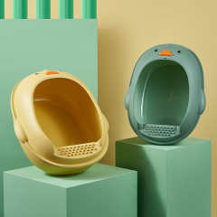 皮皮淘新型猫ペット用品アヒル猫砂盆大サイズ猫トイレ半閉鎖ppスポット卸売り