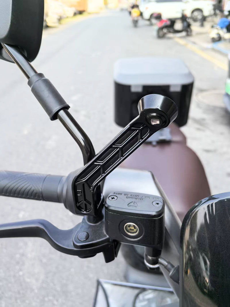 Right Electric Vehicle Mobile Phone Bracket Accessories Navigation Bracket Fixed Base Aluminum Alloy Rearview Mirror Bracket Rod Thickened