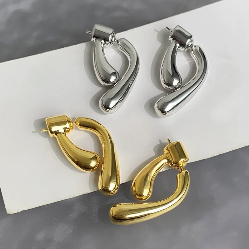 14g Weight Ear Studs Classification 1 Pair Streetwear Water Droplets Stoving Varnish Alloy Ear Studs