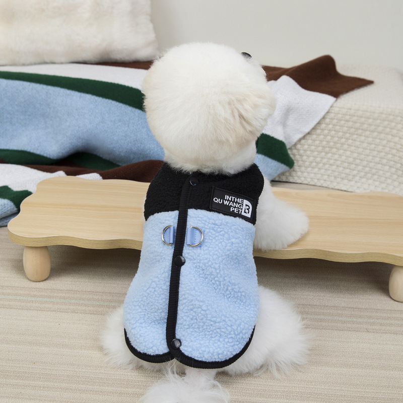 宠物服装小型犬狗衣服猫咪秋冬保暖舒适新款批发25羊羔绒背心撞色|undefined
