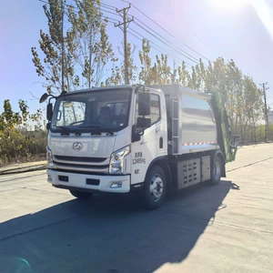 Rear-loading compression garbage truck, available in customizable capacities from 5 to 20 cubic meters, to meet various sanitation needs