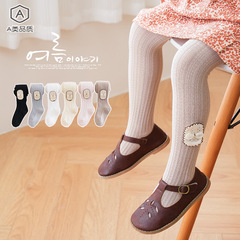 2023 Spring New Children's Pantyhose Girls Leggings Type A Checked Cotton Baby Leggings for Dropshipping