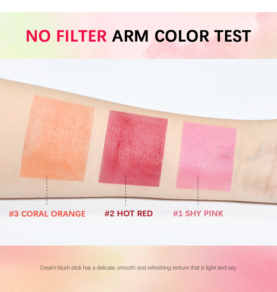 ibcccndc Three-dimensional Blush Cream Red Pink Natural Smooth Blush Blush Apply Blush undefined