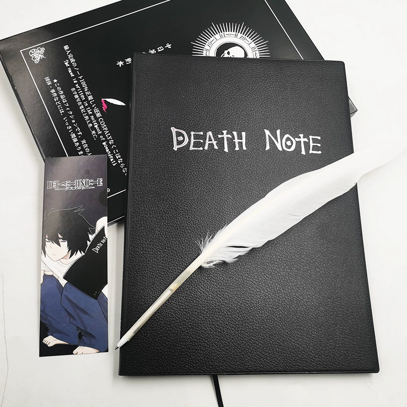 Блокнот (Аниме вокруг) Death Note — обложка из кожзама PVC, выбор пера с пером, 148 стр., 20.7×14.7 см