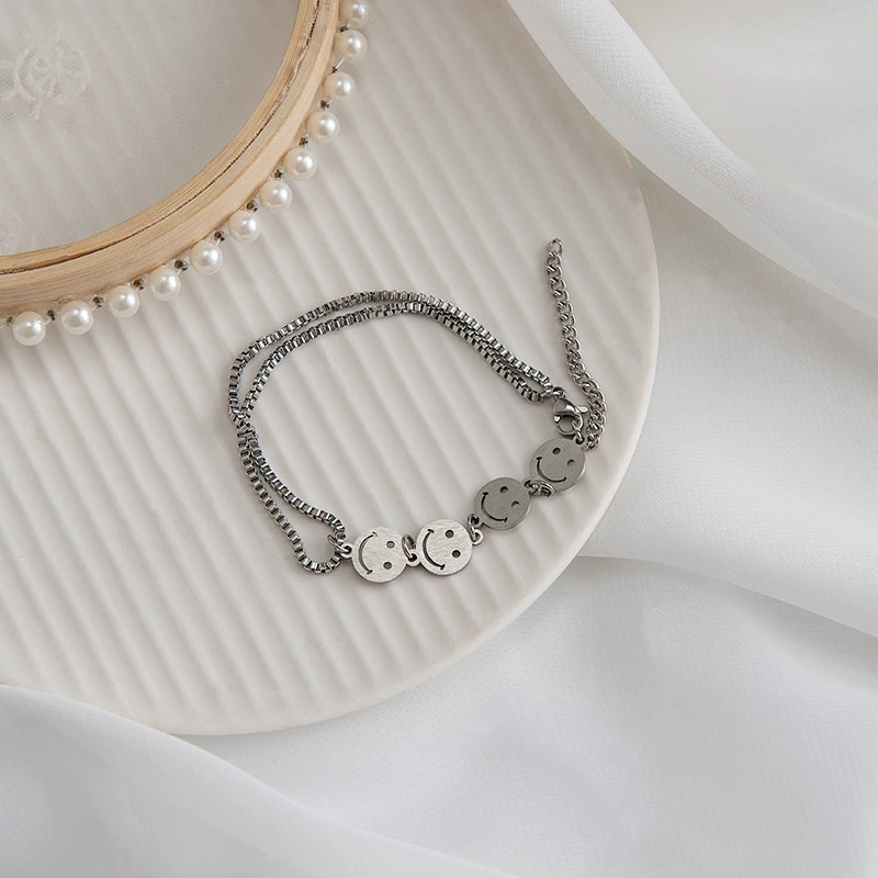 Retro brand small design bracelet stainless steel, jewelry hip-hop style, accessory