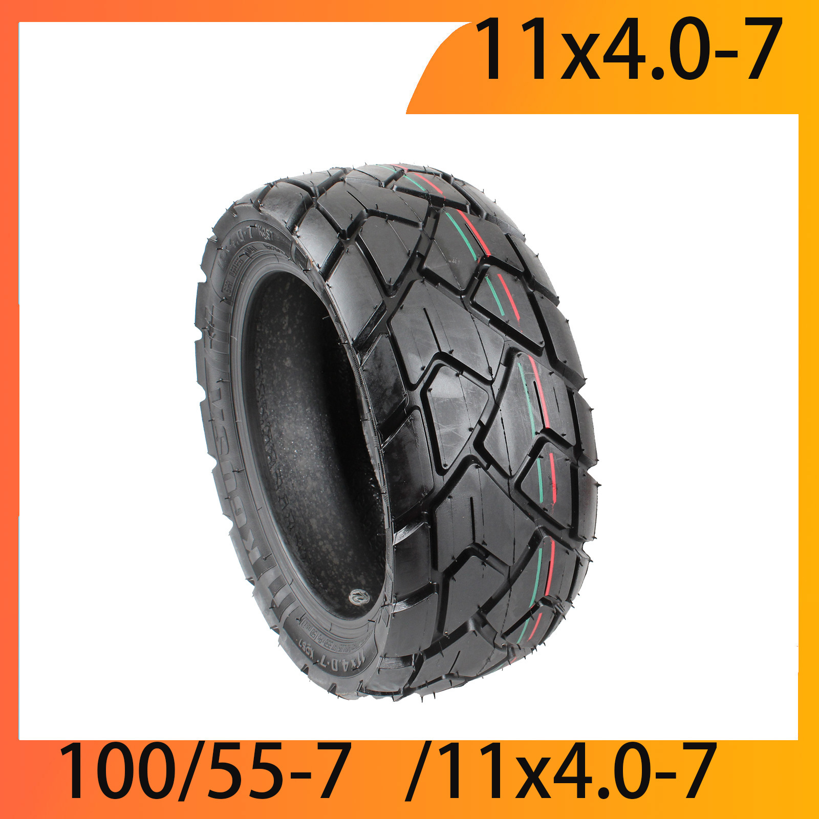 12寸11x4.00-7真空胎100/55-7  电动车滑板车踏板车轮胎其他外胎