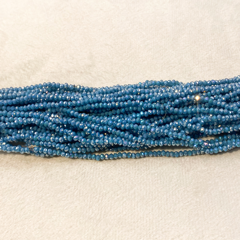 Cuentas planas de 1MM para ruedas de cuentas, cuentas de porcelana AB de alta temperatura, coloridas, transparentes, iridiscentes, facetadas, para pendientes, pulseras, espaciadores y micro cuentas.