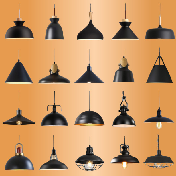Industrial Style Wrought Iron Restaurant Vintage Pendant Light Shop Commercial American-Style Pot Lid Coffee Clothing Store Retro Lampshade Home Decor