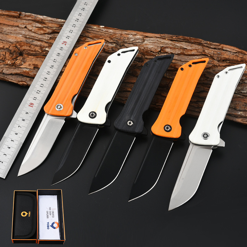 阳江拓雅户外新款多功能水果小刀便携防身高硬度VG-10户外折叠刀