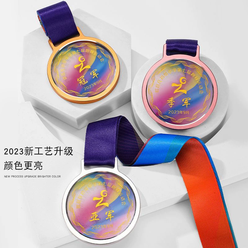 Марафонские игры, медаль для соревнований по бадминтону, изготовление медалей, подвесной детский трофей, кристалл