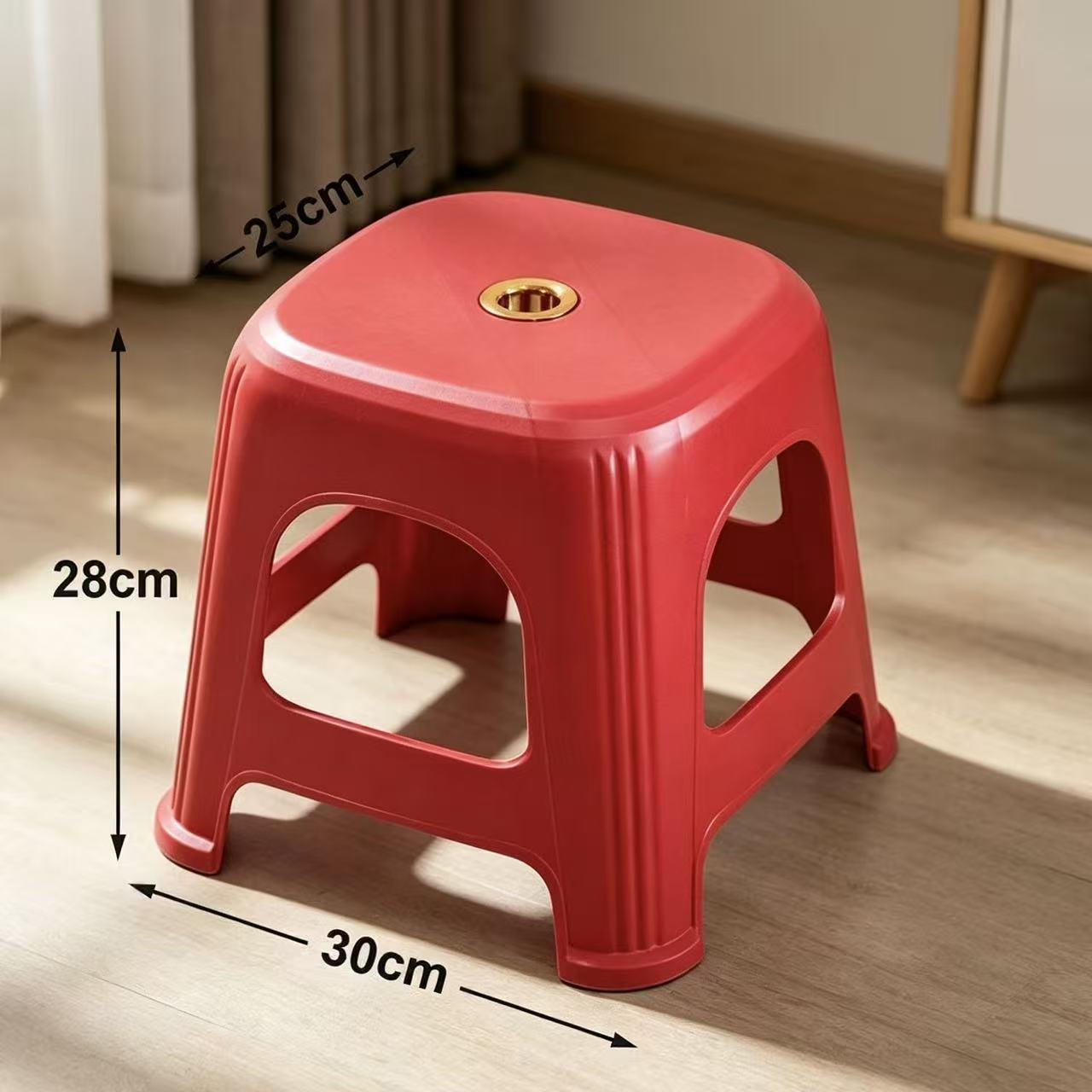 Small low stool for home use, made of thickened plastic, suitable for living room, coffee table, student bathroom, shower stool, bathroom shoe changing chair
