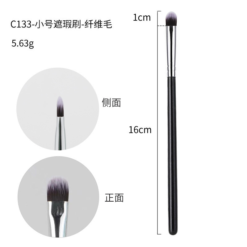 40 sets de cepillo de maquillaje negro y plateado cepillo de sombra de ojos de alta calidad cepillo de concelador cepillo de base cepillo de herramientas de maquillaje conjunto completo