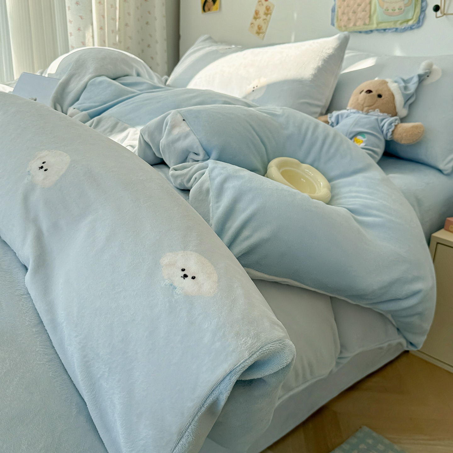 푹신한 강아지 - 블루