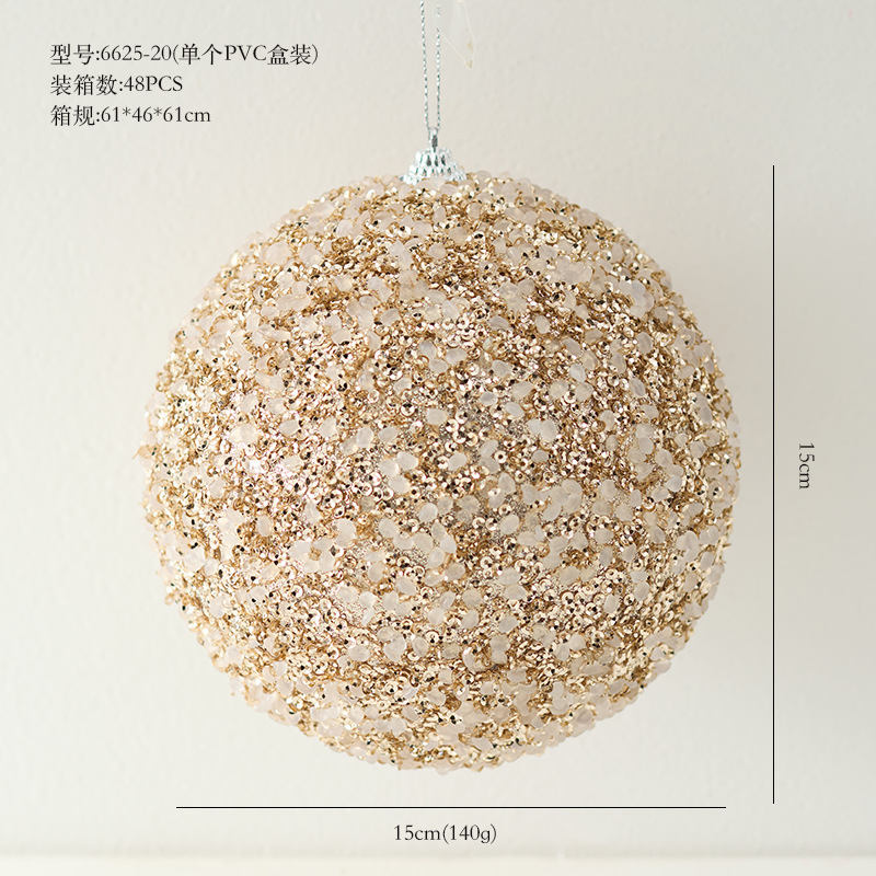 Nuevos productos transfronterizos ins Bola de Navidad de champán de alta gama Paquete de regalo Muletas Bola pintada de forma especial Colgante de decoración navideña