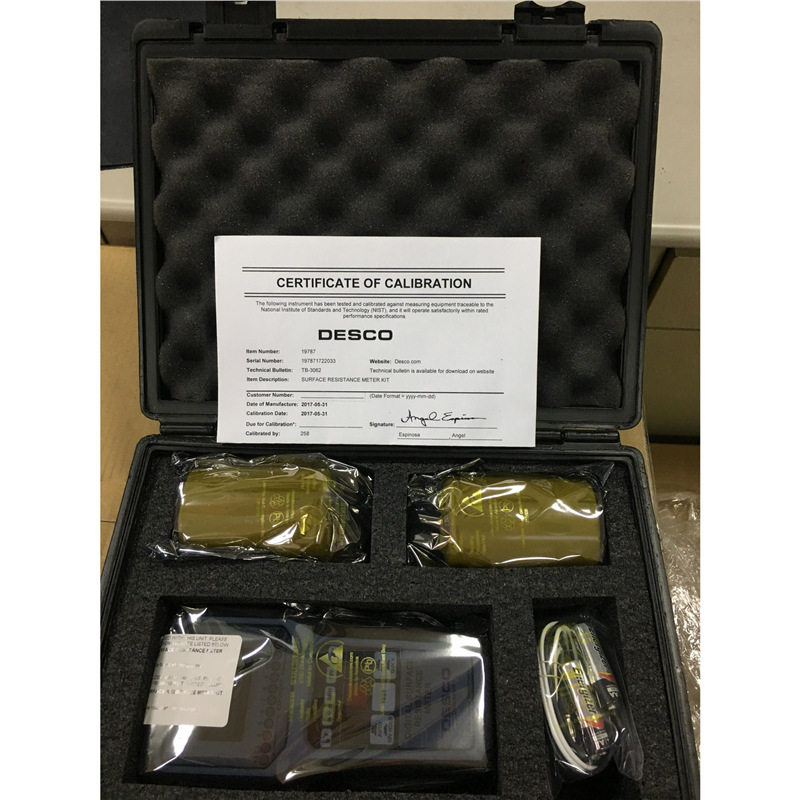DESCO19787表面电阻测试仪 重锤式电阻测试套件 静电电阻测试仪