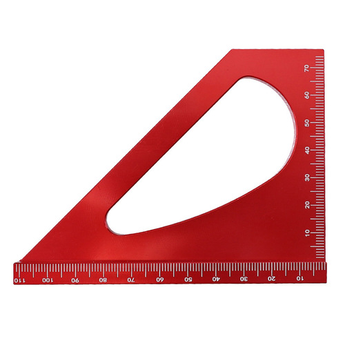 Multifunctional scriber angle ruler, aluminum alloy 45-degree right angle measuring tool, woodworking line drawing auxiliary tool